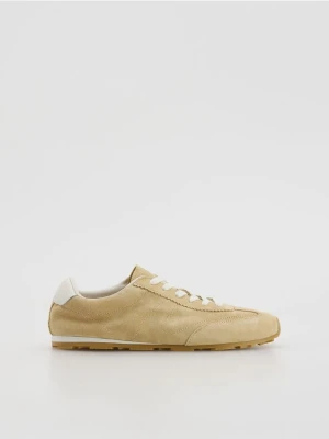 Reserved - Sneakersy ze skóry owczej - jasnożółty