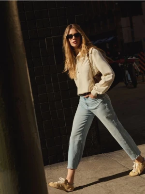 Reserved - Sneakersy ze skóry owczej - jasnożółty