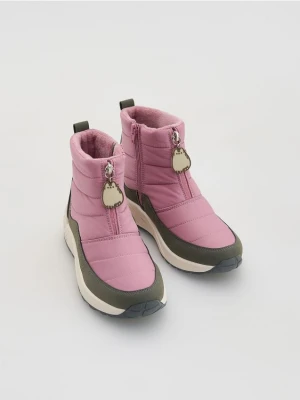 Reserved - Śniegowce Pusheen - brudny róż