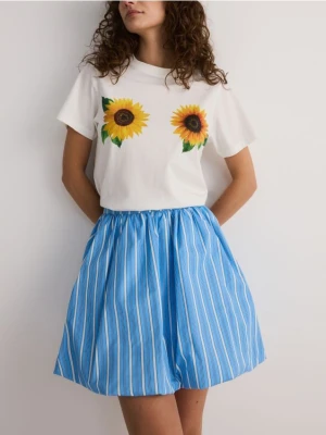 Reserved - Spódnica bombka w paski - wielobarwny