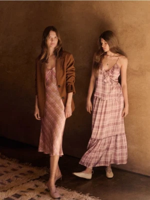 Reserved - Spódnica maxi w kratę - wielobarwny