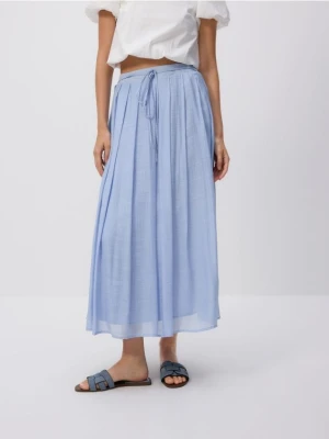 Reserved - Spódnica maxi z wiązaniem - jasnoniebieski