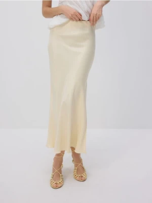 Reserved - Spódnica maxi z wiskozy - jasnożółty