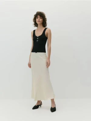 Reserved - Spódnica maxi - złamana biel