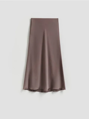 Reserved - Spódnica midi - brązowy