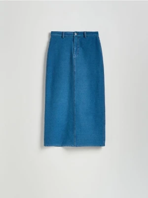 Reserved - Spódnica midi - indigo jeans