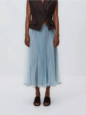 Reserved - Spódnica midi - jasnoniebieski