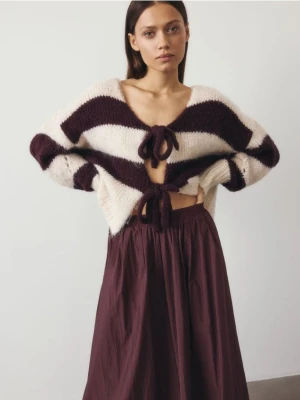 Reserved - Spódnica midi - karminowy