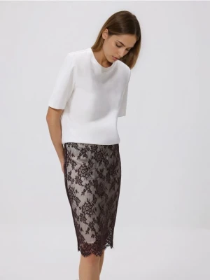 Reserved - Spódnica midi z koronką - wielobarwny