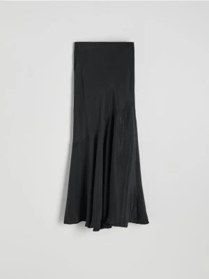 Reserved - Spódnica midi z lyocellu - czarny