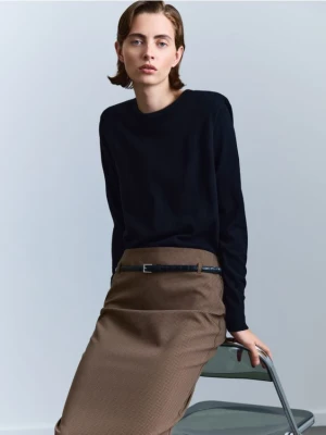 Reserved - Spódnica midi z paskiem - wielobarwny