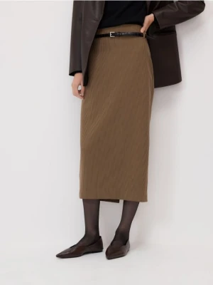 Reserved - Spódnica midi z paskiem - wielobarwny