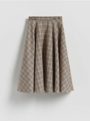 Reserved - Spódnica midi z wełną - wielobarwny