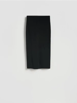 Reserved - Spódnica midi z wiskozą - czarny