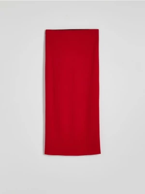 Reserved - Spódnica midi z wiskozą - czerwony