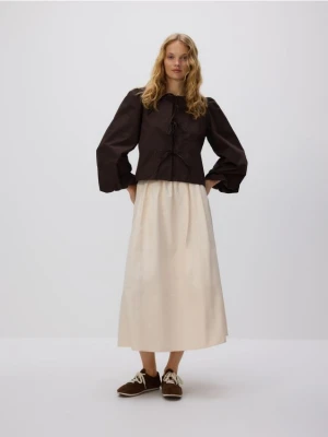 Reserved - Spódnica midi - złamana biel