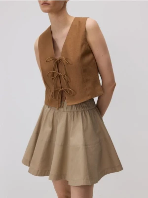 Reserved - Spódnica mini - beżowy