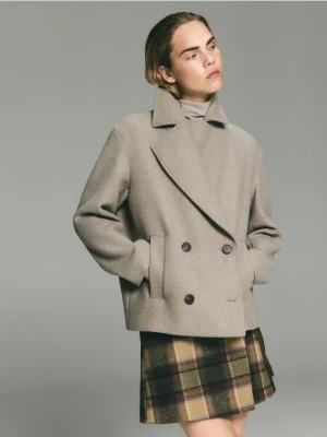 Reserved - Spódnica mini z dodatkiem wełny - wielobarwny