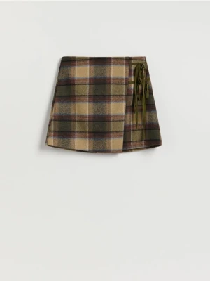 Reserved - Spódnica mini z dodatkiem wełny - wielobarwny