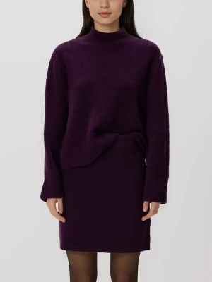 Reserved - Spódnica mini z domieszką wełny - mahoniowy