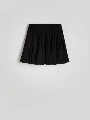 Reserved - Spódnica mini z wiskozą - czarny