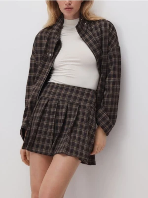 Reserved - Spódnica mini z zakładkami - wielobarwny