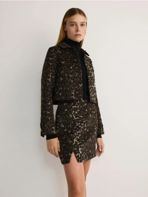 Reserved - Spódnica mini ze zwierzęcym wzorem - wielobarwny