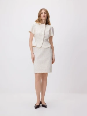Reserved - Spódnica mini - złamana biel
