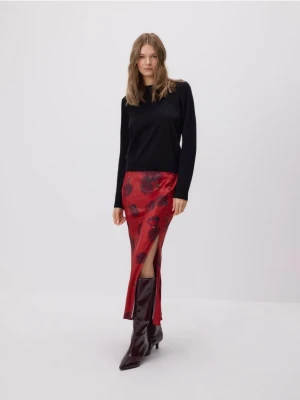 Reserved - Spódnica w kwiatowy wzór - czerwony