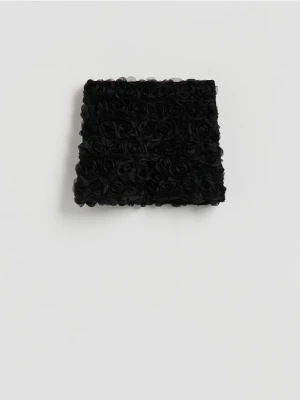 Reserved - Spódnica w kwiaty - czarny