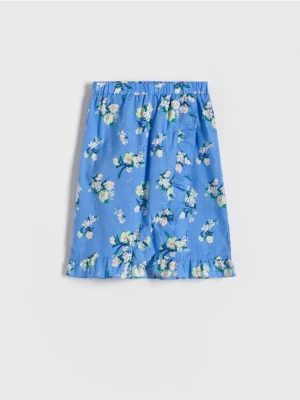 Reserved - Spódnica w kwiaty - jasnoniebieski