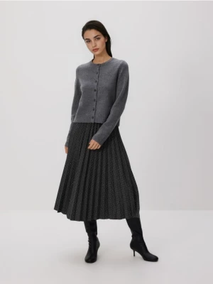 Reserved - Spódnica z aplikacją - ciemnoszary