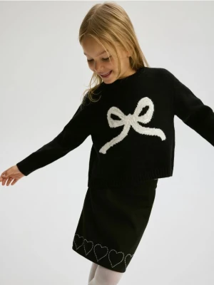 Reserved - Spódnica z aplikacją - czarny