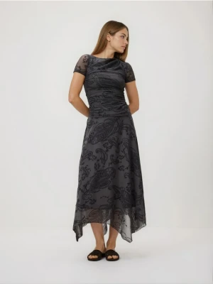 Reserved - Spódnica z asymetrycznym dołem - ciemnoszary