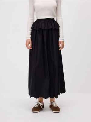 Reserved - Spódnica z baskinką - czarny
