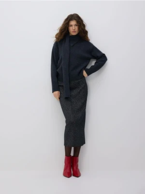 Reserved - Spódnica z dodatkiem lyocellu - czarny