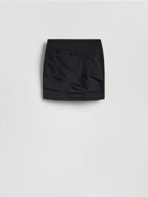Reserved - Spódnica z drapowaniem - czarny