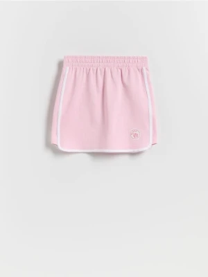 Reserved - Spódnica z haftem - pastelowy róż