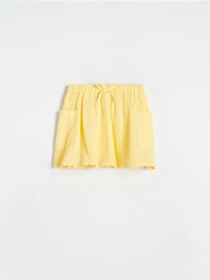 Reserved - Spódnica z kieszeniami - jasnożółty
