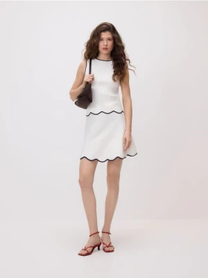 Reserved - Spódnica z kontrastową lamówką - wielobarwny