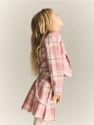 Reserved - Spódnica z łańcuszkiem - pastelowy róż