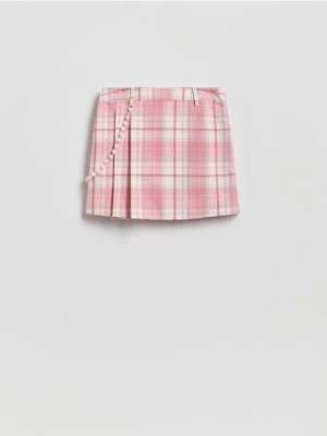 Reserved - Spódnica z łańcuszkiem - pastelowy róż