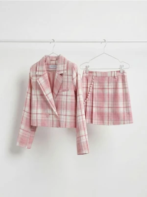 Reserved - Spódnica z łańcuszkiem - pastelowy róż