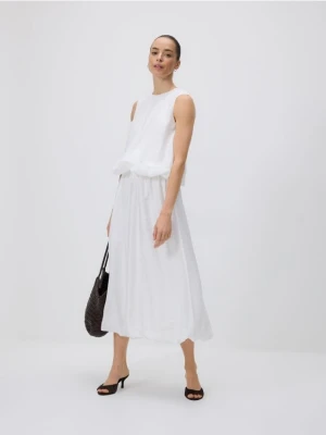 Reserved - Spódnica z lyocellem - złamana biel