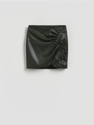 Reserved - Spódnica z marszczeniem - ciemnozielony