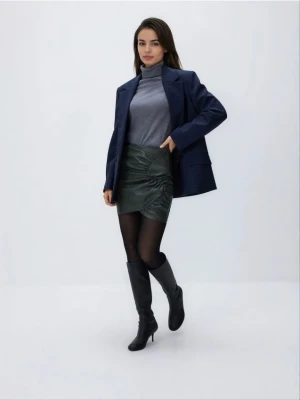 Zdjęcie produktu Reserved - Spódnica z marszczeniem - ciemnozielony