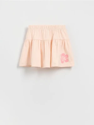 Reserved - Spódnica z nadrukiem - jasnopomarańczowy