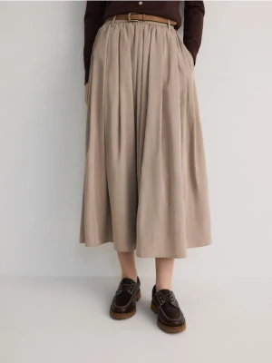 Zdjęcie produktu Reserved - Spódnica z paskiem - beżowy