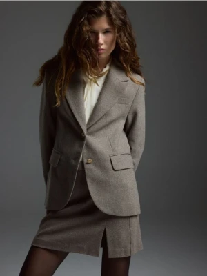 Reserved - Spódnica z wełną - beżowy