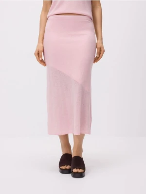 Reserved - Spódnica z wełną - różowy